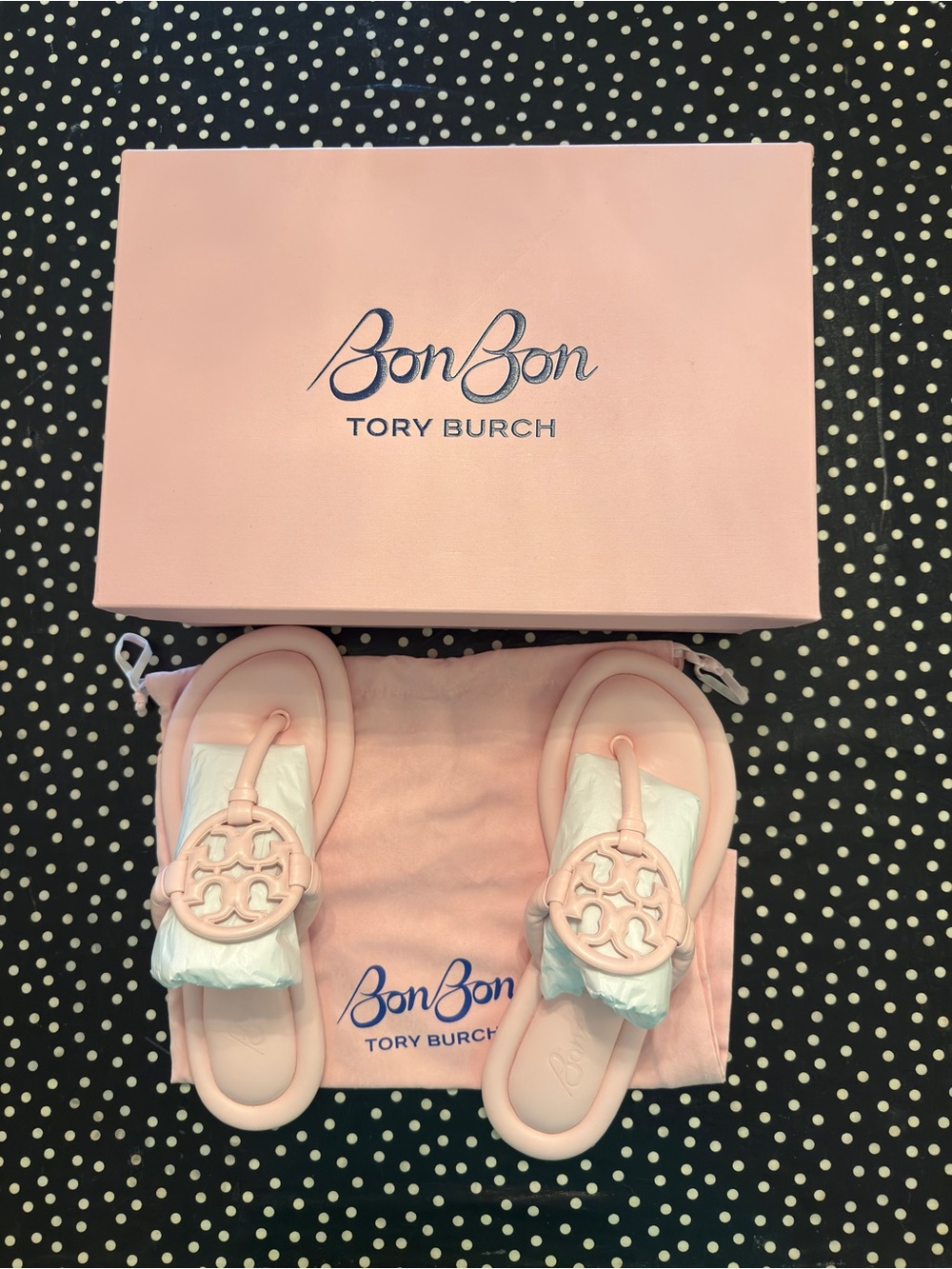 Tory Burch x Bon Bon padded miller sandal in strawberry milkshake